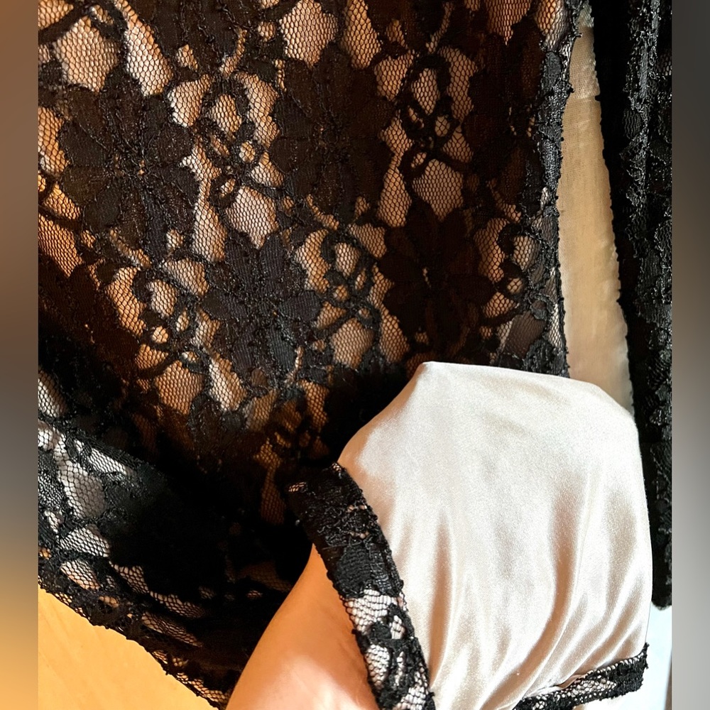 Zara Basic Collection Black Lace Long Sleeves Dre… - image 4